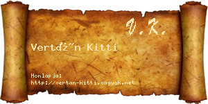 Vertán Kitti névjegykártya